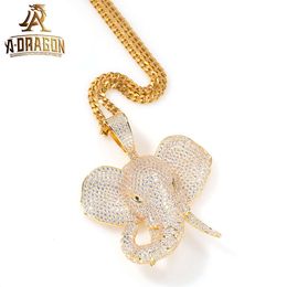 Factory Wholesale VVS Moissanite Diamond Elephant Pendants Custom Pendant Sier Hip Hop Fine Jewelry