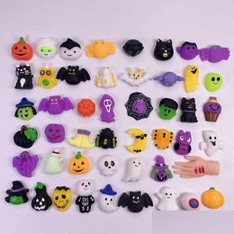 Decompression Toy Hallowmas Squishy Slow Rising Rebound Fidget Toys Pumpkin Ghost Skl Bat Shape Extrusion Vent Bun Cute Tpr Squeeze De Dhhwo