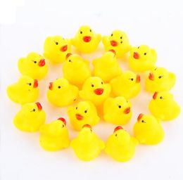 Baby Bath Duck Toy Mini Yellow Rubber Sounds Ducks Kids Bath Small Duck Toy Children Swiming Learning Toys