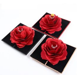 Foldable Rose Ring Box For Women Romantic propose 2019 Creative Jewellery Storage Case Small Gift Box For Rings C63721036527