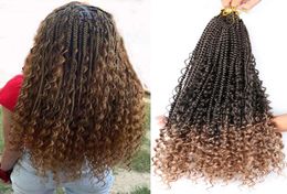 22quotGoddess Box Braids Crochet Hair With Curly End 12strandspcs Bohemian Box Braiding Hair Extensions Ombre Braiding Hair9822993