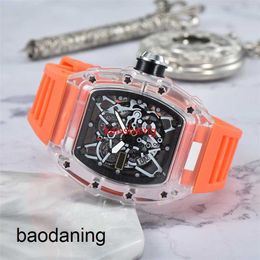 Bottom Transparent Luxury RicharMill 2024 Watches Style Diamond Watch Top Watch Womens Quartz Automatic Watch Dz Male Clock Law T4L9 Swiss bbr Factory