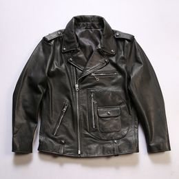 Horween-USA Oily Batik motorcycles jacket J24 Lapel diagonal zipper