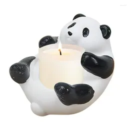 Candle Holders Panda Tealight Cute 3D Candlestick With Intricate Details Jewellery Tray Decorative Stand