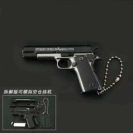 Gun Toys Gun Toys New Alloy 1 3 Gun G34 TTI 1911 Mini Toy Gun Keychain Disassembly Jedi Guns Survival Gift for Christmas 2400308