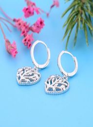 Hoop Earrings FC Jewelry 925 Sterling Silver Openwork Tree Of Life Bead Piercing Earring For Women Girl Valentine39s Day Pendie4068333