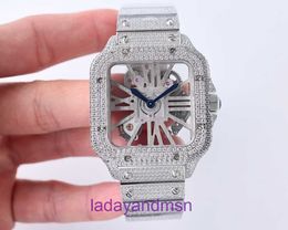 AF top-level replica Carter full diamond Sandoz hollowed out wristwatch quartz movement size 39.8mm with counter packaging box