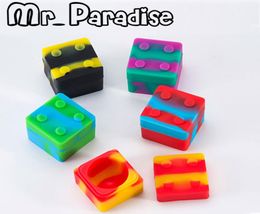 square silicone container dia 30mm silicone box storage jar oil holder dab tool food silcon material Whole6452184