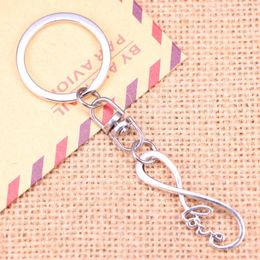 Keychains 20pcs Fashion Keychain 39x15mm Infinity Love Connector Pendants DIY Men Jewellery Car Key Chain Ring Holder Souvenir For Gift