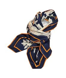 Luxury Brand Designer Womens Scarf Classic Summer High Quality Square Scarf Blue Flower Decorative Scarf Classic Style Womens Handkerchief Scarves Gloves Fashion