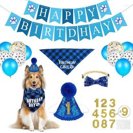 Dog Apparel Birthday Party Set With Hat Elevate Your Or Cat's Celebration Festive Pet Accessories For Large Dogs And Cats