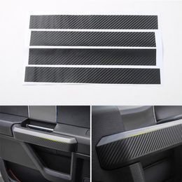 Inner Door Handle Carbon Fibre Stickers Black Car Interior Accessories Fit High Quality For Ford F150 201520161409727