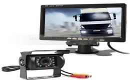 DC12V24V Reversing System 7 inch TFT LCD Car Monitor IR Night Vision Rear View CCD Camera Remote Control4375212