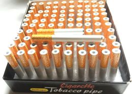 Ceramic 78mm&55mm Cigarette Shape Smoking Pipes Bats 100 Pcs/lot Sawtooth Aluminium Alloy Mini Metal Hand Tobacco Herb Pipe Snuff Tube 11 LL