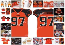 Jam Custom CFL BC Lions Jersey 95 Kevin Thurmon Elijah Qualls 44 Isaiah GuzylakMessam 46 Ben Hladik 31 Adam Konar 20 Boseko Lokom1774030