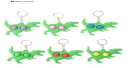 Push Bubble Keychain Kids Novel Fidget keychains Dimple Toy Toys Key Holder Rings Bag Pendants decompression toy8508957