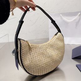 Woman Straw Beach Bags designer bag luxury handbag hobo handbags fashion crochet purse summer moon bags TOP 2024