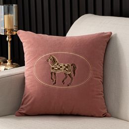 Top Pillow Cushion Model Room Living Room Sofa Luxury Pillow Office Bed Head Embroidery Craft Pillowcase without Pillow Core