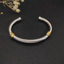 Dy luxury bracelet designer for men classic bangle for man plated silver fashion designer bangles for ladies Jewellery top quality wedding anniversary gifts zh154 E4