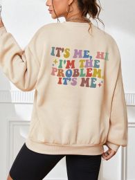 Sweatshirts Colorful Letter And Smile Face Printed Women Hoodie Autumn Sportswear Creative Simple Clothes Hip Hop Crewneck Sweatshirts