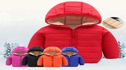 Winter Baby Girl Clothes Long Sleeves Toddler Snowsuit Solid Warm Infant Bebes Boy Jacket Coat2241030
