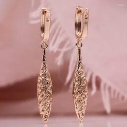 Dangle Earrings Design Rose Gold Plated Hollow Out Long Women Wedding Retro Trendy Fashion Jewellery Gift Horse Eye