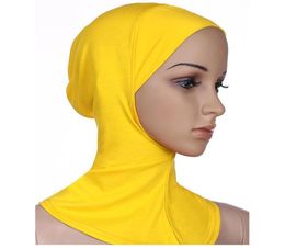 Whole1pc 24cm35cm Modal Adjustable Under Scarf Hat Cap Bone Bonnet Hijab Islamic Head Wear Neck Chest Cover Stretch Elastic6378159