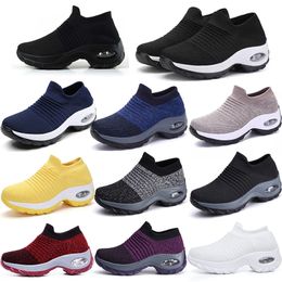 Large size men women shoes cushioned flying woven sports shoes foot covers foreign trade casual shoes GAI socks shoes fashionable versatile 35-44 21 XJXJ