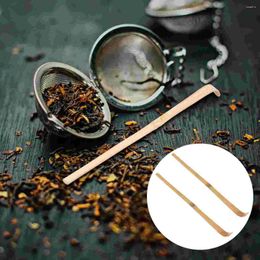 Tea Scoops 2 Pcs Dial Picking Tools Whisk Matcha Supplies Bamboo Scoop Creative Needle Accessory