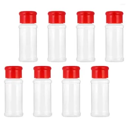 Dinnerware Sets 8 Pcs Castor Kitchen Seasoning Bottle Spice Storage Condiment Jar Dispenser Shaker Supply