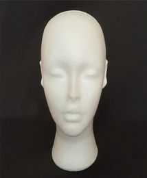 Female Styrofoam Foam Mannequin Manikin Head Model Hat Glasses Display Foam Mannequin Head Model Hat Wig Display Stand Rack3075376