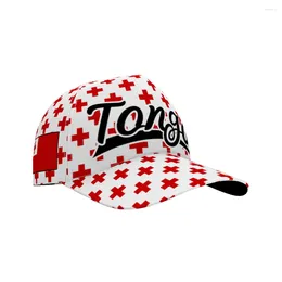 Ball Caps Tonga Youth Diy Free Custom Made Name Number Tonne Hat Nation Flag To Kingdom Country College Print Po Text Logo Baseball Cap