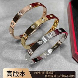 Gold Bracelet Nail Designer Bangles for Women and Men Kaga Classic Love Rose Full Diamond High Version One to with Goddess Instagram Popular Fashion