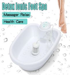 Electric Anion Ion Detox Foot Bath Machine Tub Bucket Heating Ionic Cell Cleanse Spa Machine Instrument Health Care Set SH1907279529440