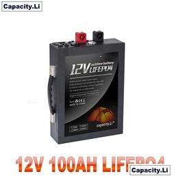 Batteries 12V Lifepo4 Battery Pack 100Ah Rechargeable 70Ah For Marine Electric Motor Rv Drop Delivery Electronics Batteries Charger Dhdgz