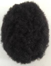 10 a grade afro curl toupee black virgin brazilian remy hair men toupee 7x9 size human hair toupee for black men 1017829