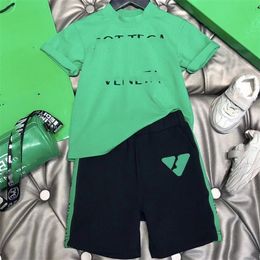 2024new designer mens and womens short sleeve shorts classic brand clothing set fashion womens letter skirt set childrens 90160cm ioi5