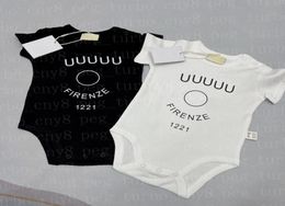 Classic Letter Baby Rompers One Piece Kids T Shirts Newborn Boys Girl Fashion Top Jumpsuit Toddler Comfortable Romper Clothing4781169