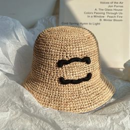 2024SS Designer Wide Brim Hats Luxury Adjustable Straw Hat Foldable Handmade Beach Hat For Vacation Sunshade Caps For Outings