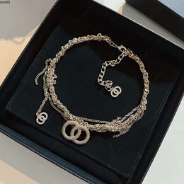 Luxury Designer Fashion Chokers Necklaces Women Diamond Letter Pendant Womens Wedding Party Gift Jewellery