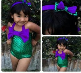 Kids Bikini for Girls New Children Mermaid Swimwear with Big Bow Beach Summer Children Fashion Swimsuit1782824