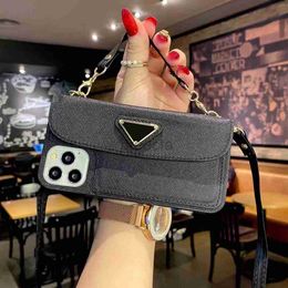 Cell Phone Cases Cases Designer Womens Crossbody for iPhone 14 13 12 11 Pro Max X Xs Xr Plus Stylish 5 Colour Case 240304