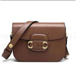 Shoulder Bags saddles bag Classic designer bag Fashion Brand Wallet Vintage Ladies Brown Leather Handbag designer shoulder bag4