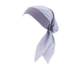 Vintage Girls hemp headcover comfortable headscarf Turban Bandana Head Wrap Hat Caps for Cancer Solid Colors2467858