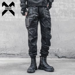 Pants 2022 NEW Tactical Functional Cargo Pants Men Hip Hop Waterproof Motorcycle Joggers Trousers Punk Gothic Pant Techwear Black