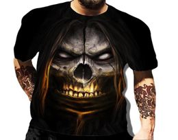 Men039s TShirts 2022 Summer Skull Printed T Shirt For Men Casual Oversized Short Sleeve Clothes Streetwear Hip Hop 3D Printing4513224