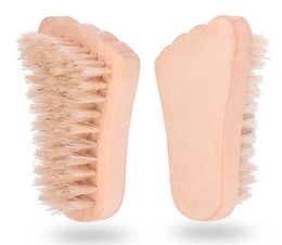 selling Foot type Boar Bristles nail brush Natural pig Bristles Cleaning Brush Wooden massage brush T9I001197606100
