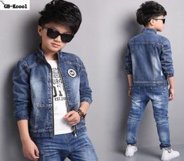 GBKcool Fashion Children39s Denim Jackets 2017 Boys Jeans Outerwear Kids Cartoon Long Sleeve Tops Coats for Big Boys Students4170294