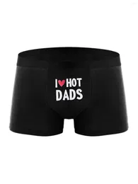 Underpants Varsbaby Men Big & Tall Performance No Boxer Brief With I Love Daddy Print Sexy Breathable Underwear