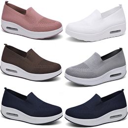 new breathable casual men women's shoes with fly woven mesh surface GAI featuring a lazy and thick sole elevated cushion sporty rocking shoes 35-45 33